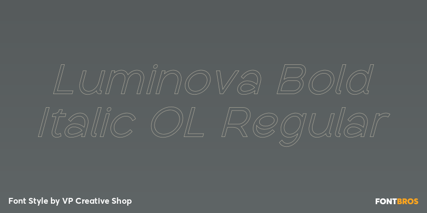 Luminova Bold Italic OL Regular Font Poster #1