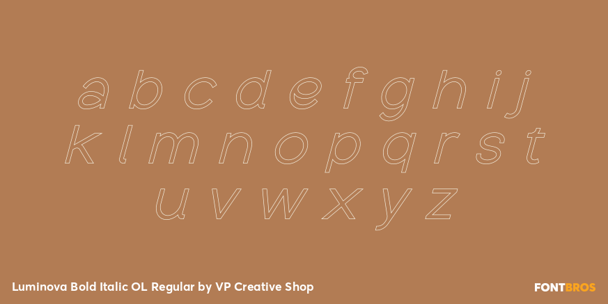 Luminova Bold Italic OL Regular Font Poster #3