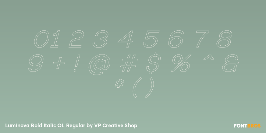 Luminova Bold Italic OL Regular Font Poster #4