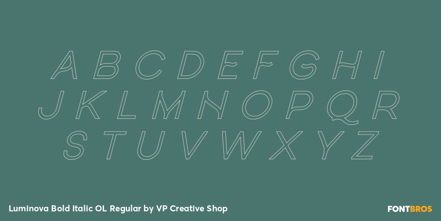 Luminova Bold Italic OL Regular Font Poster #1