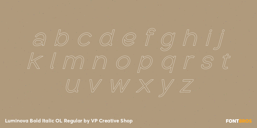 Luminova Bold Italic OL Regular Font Poster #1