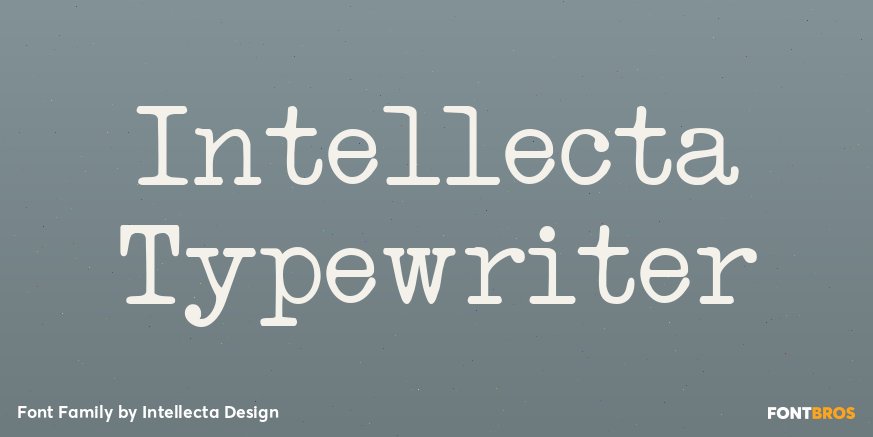 Intellecta Typewriter Font Poster