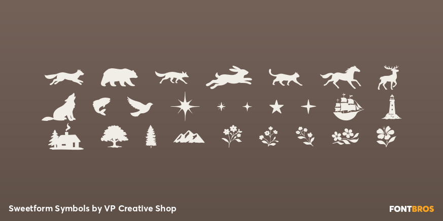 Sweetform Symbols Font Poster #2