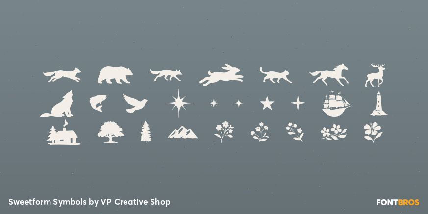 Sweetform Symbols Font Poster #3