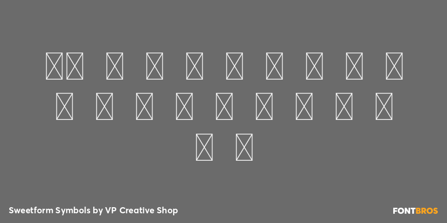 Sweetform Symbols Font Poster #4