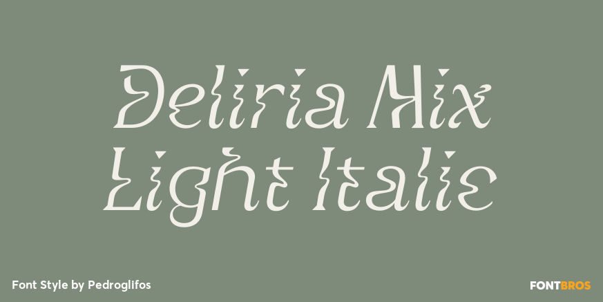 Deliria Mix Light Italic Poster