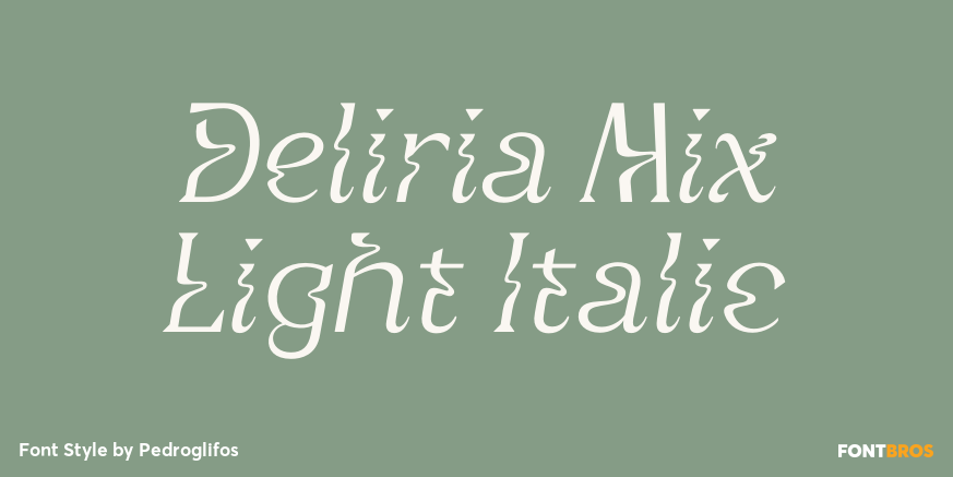 Deliria Mix Light Italic Poster