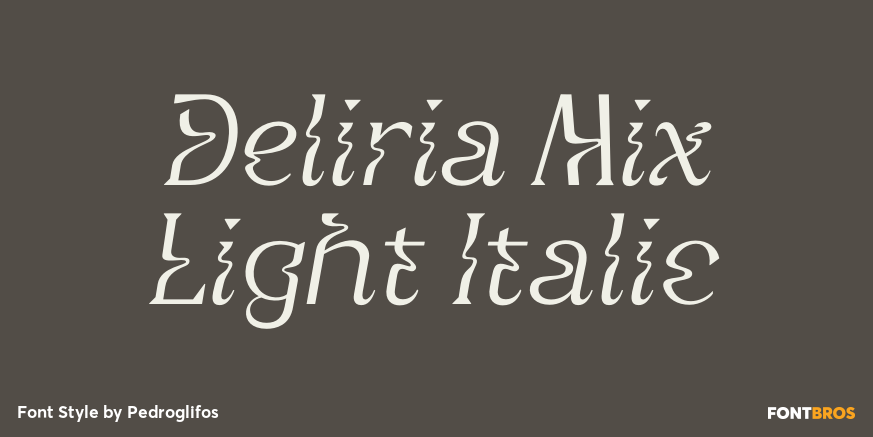 Deliria Mix Light Italic Poster