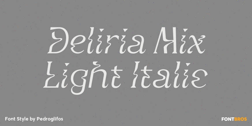 Deliria Mix Light Italic Poster