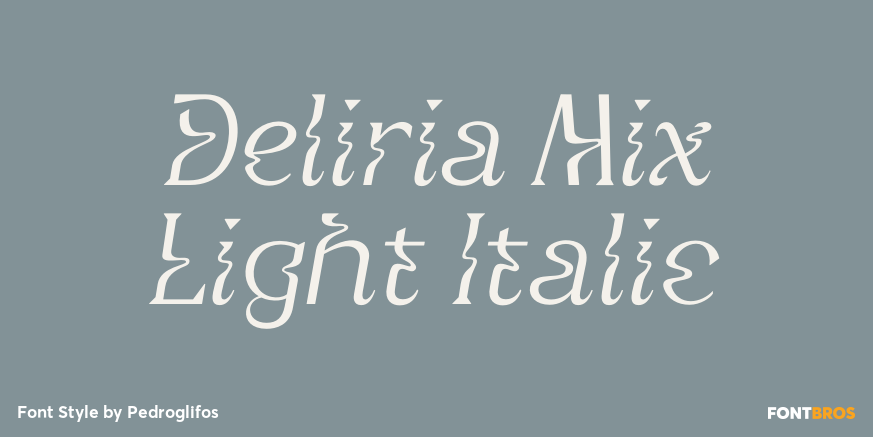 Deliria Mix Light Italic Poster