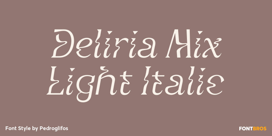 Deliria Mix Light Italic Poster