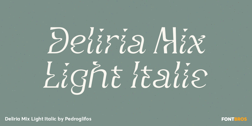 Deliria Mix Light Italic Poster