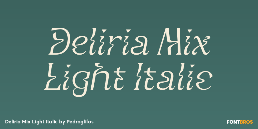 Deliria Mix Light Italic Poster