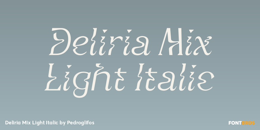 Deliria Mix Light Italic Poster