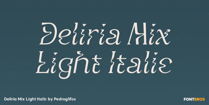 Deliria Mix Light Italic Poster