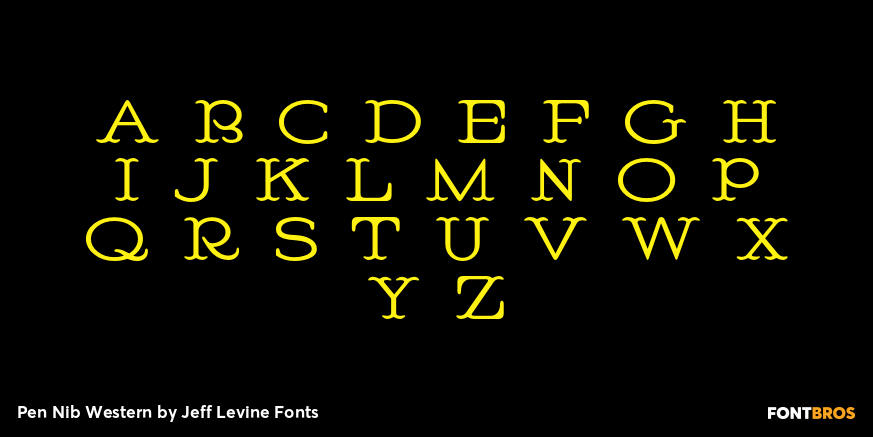 Pen Nib Western Font Poster #3