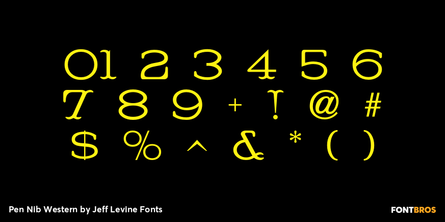 Pen Nib Western Font Poster #4