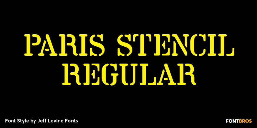 Paris Stencil Regular Font Poster #1