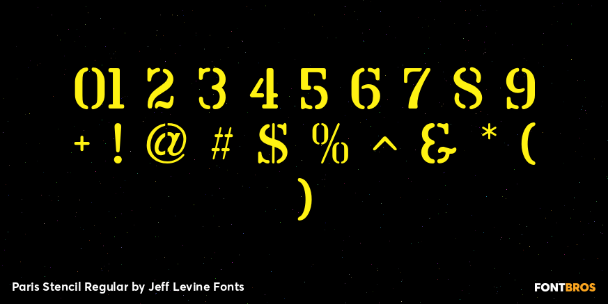 Paris Stencil Regular Font Poster #4