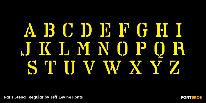 Paris Stencil Regular Font Poster #2
