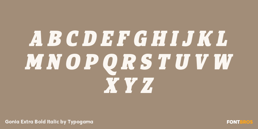 Gonia Extra Bold Italic Font Poster #2