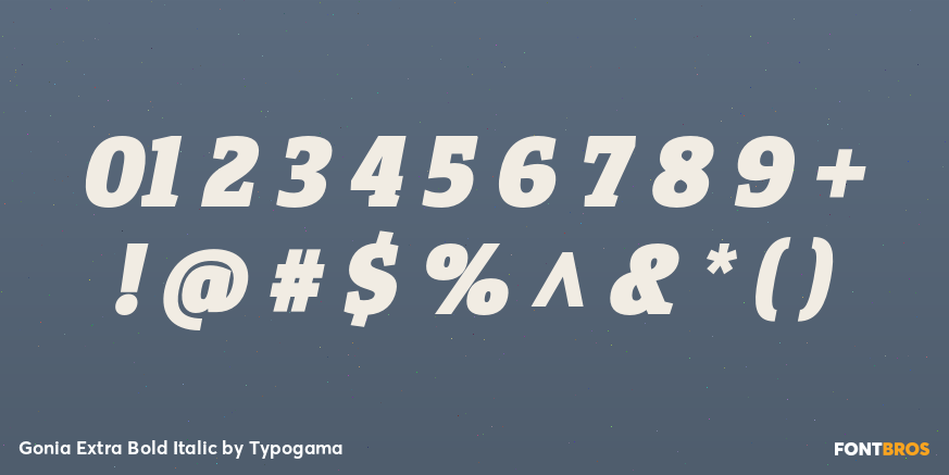 Gonia Extra Bold Italic Font Poster #4
