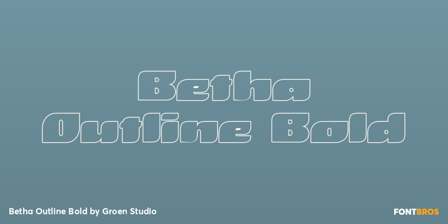 Betha Outline Bold Poster