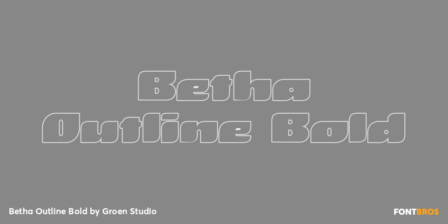 Betha Outline Bold Poster