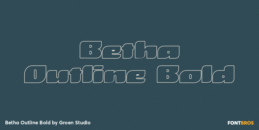 Betha Outline Bold Poster