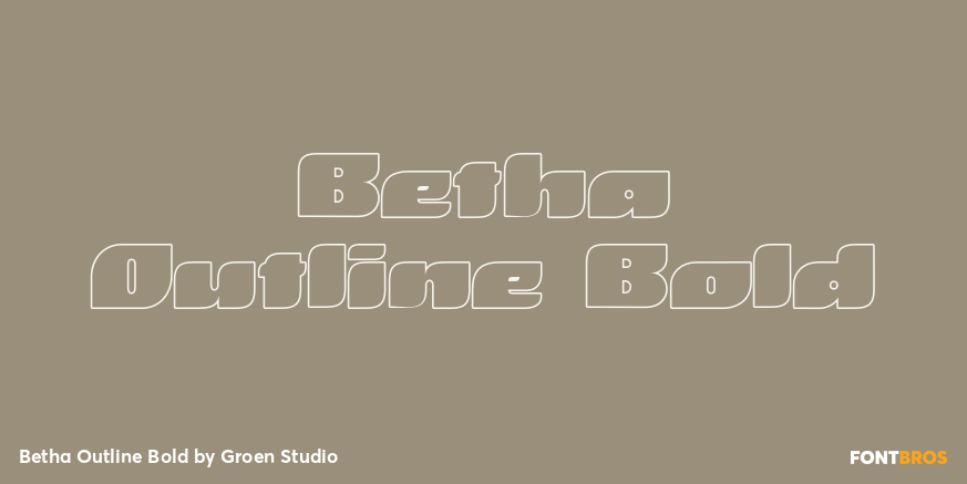 Betha Outline Bold Poster
