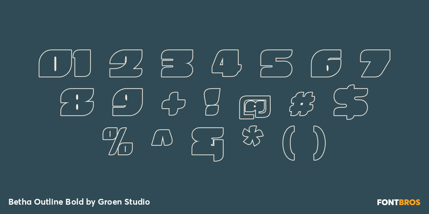 Betha Outline Bold Font Poster #4