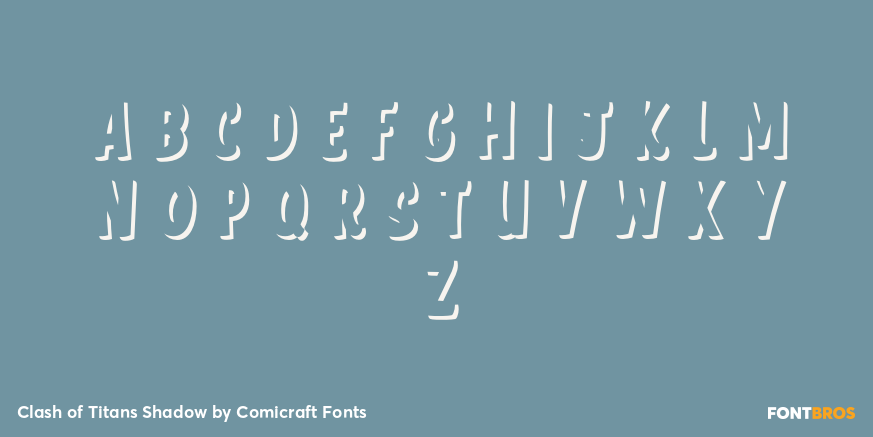 Clash of Titans Shadow Font Poster #2