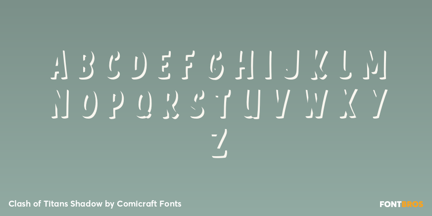 Clash of Titans Shadow Font Poster #3