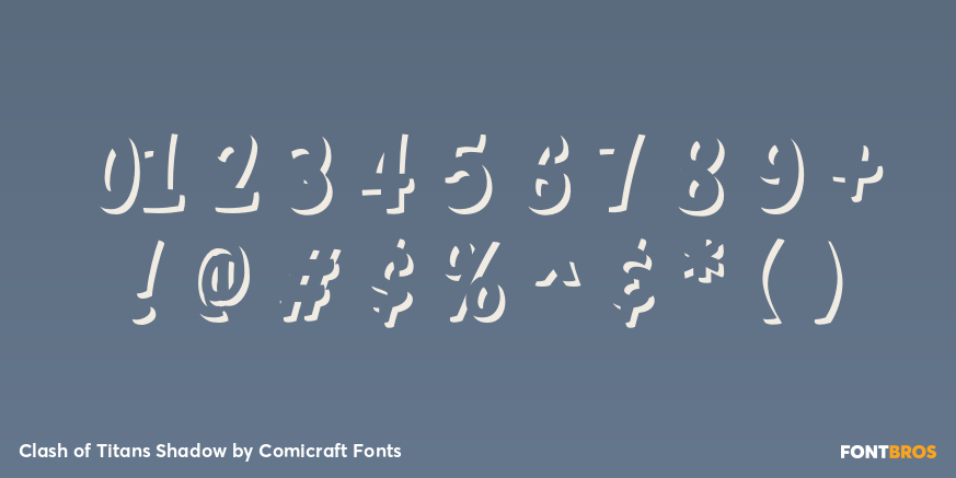 Clash of Titans Shadow Font Poster #4