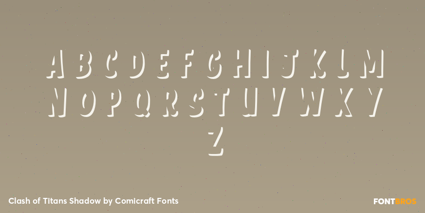 Clash of Titans Shadow Font Poster #2