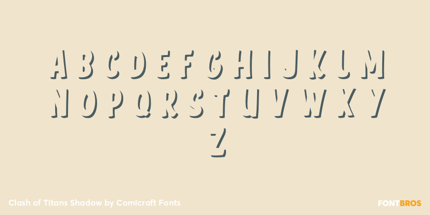 Clash of Titans Shadow Font Poster #3