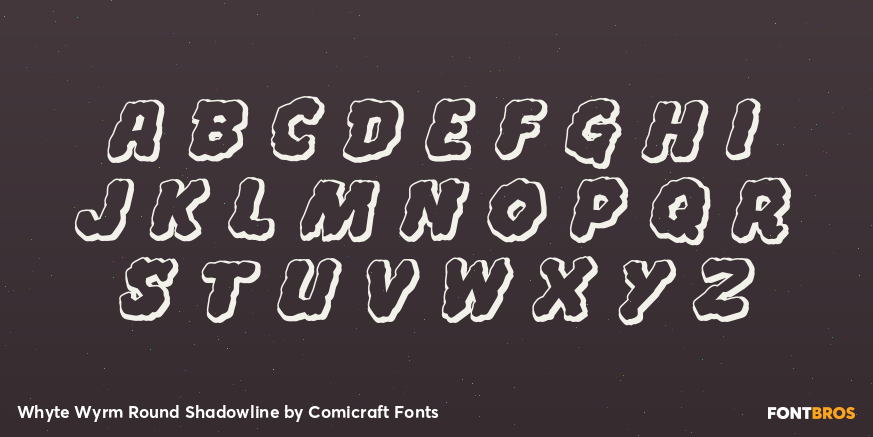 Whyte Wyrm Round Shadowline Font Poster #3