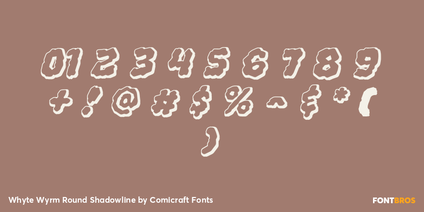 Whyte Wyrm Round Shadowline Font Poster #4