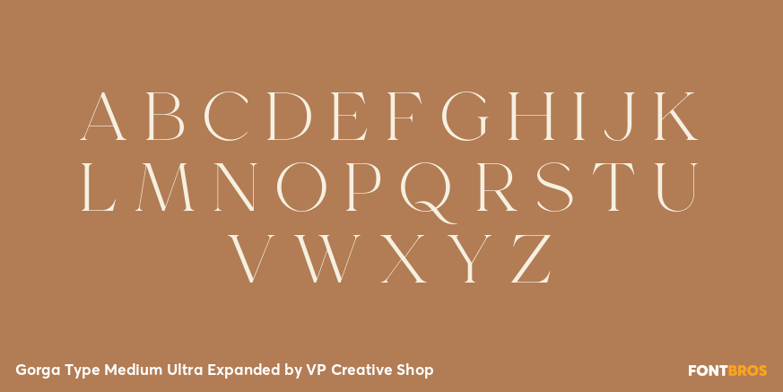 Gorga Type Medium Ultra Expanded Font Poster #2