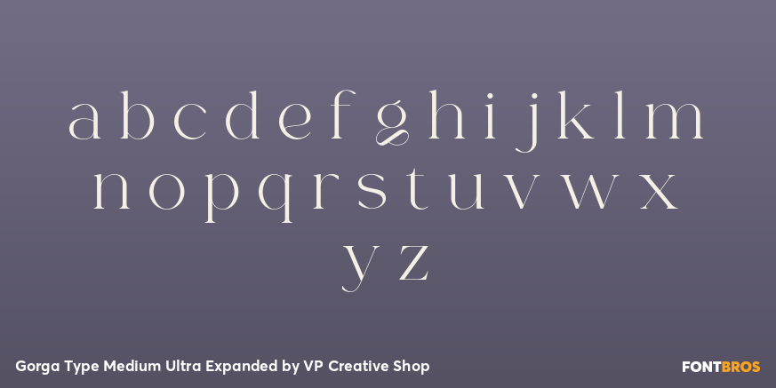 Gorga Type Medium Ultra Expanded Font Poster #3