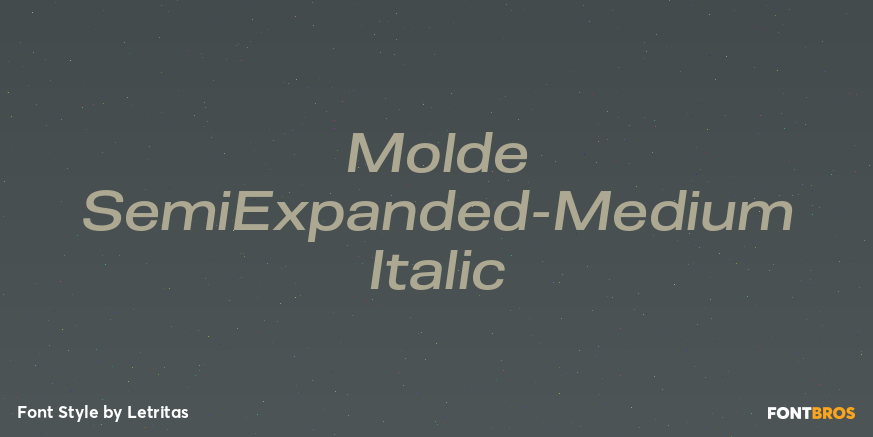 Molde SemiExpanded-Medium Italic Font Poster #1