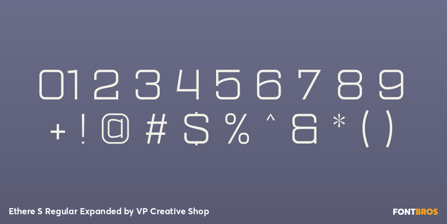 Ethere S Regular Expanded Font Poster #1