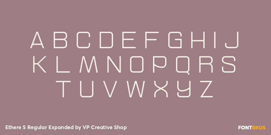 Ethere S Regular Expanded Font Poster #2