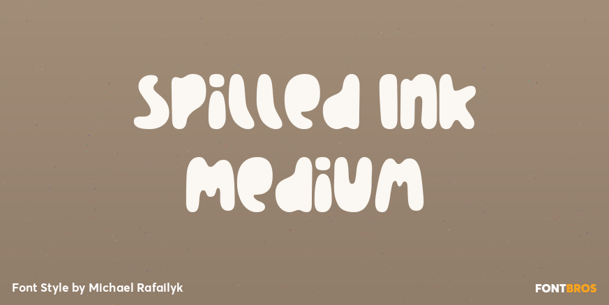 Spilled Ink Medium Font Poster #1