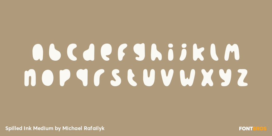 Spilled Ink Medium Font Poster #3