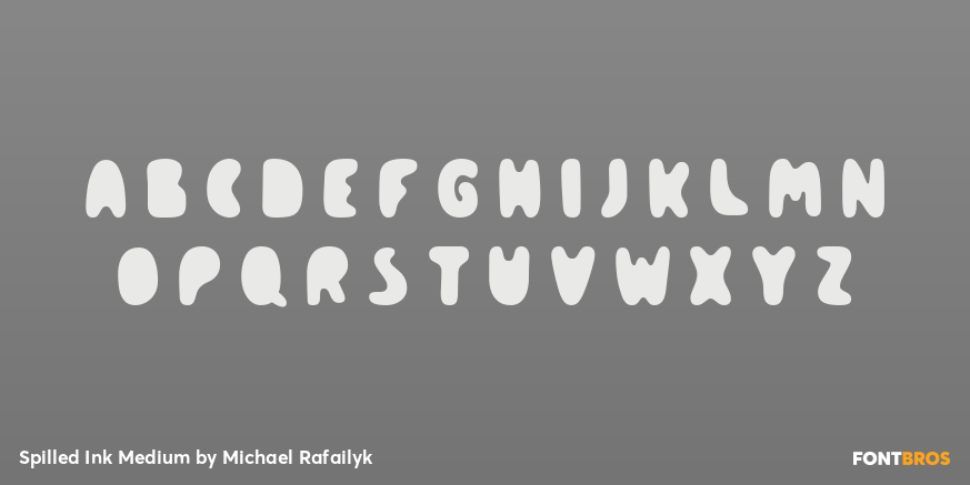 Spilled Ink Medium Font Poster #1
