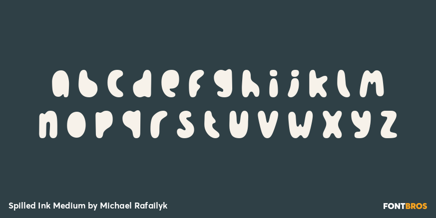 Spilled Ink Medium Font Poster #1