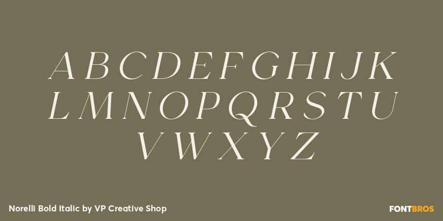 Norelli Bold Italic Font Poster #2