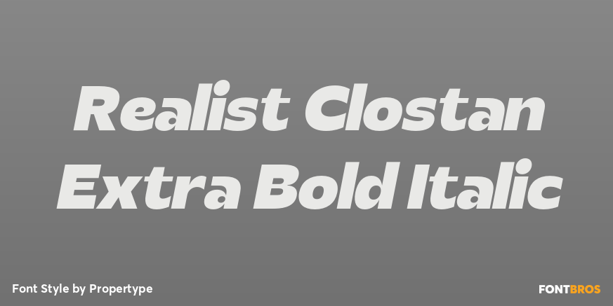Realist Clostan Extra Bold Italic Poster