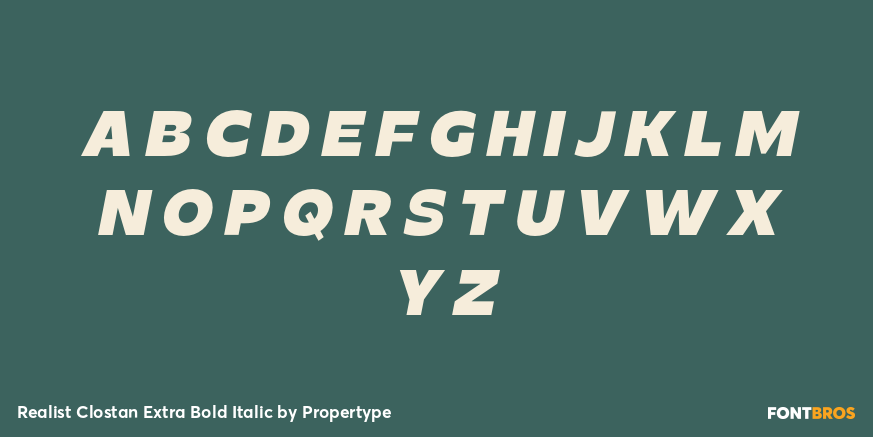 Realist Clostan Extra Bold Italic Font Poster #2